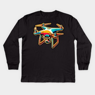 Vintage Drone Kids Long Sleeve T-Shirt